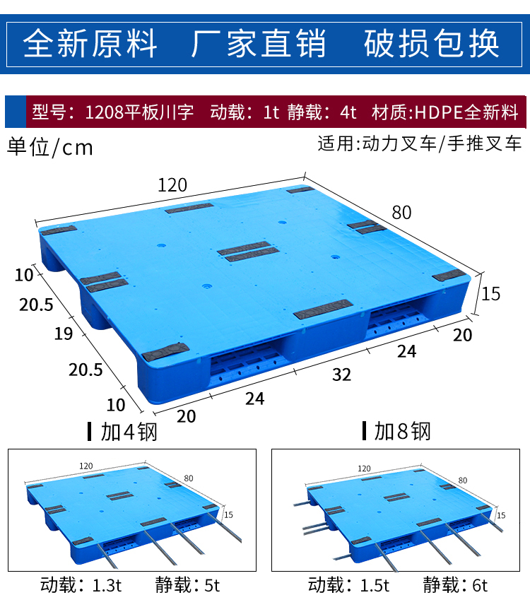 Lishen Flat Plate Chuanzi Plastic Tray Forklift, Ground Cow Card Board Warehouse, Moisture-proof Shelf, Stereoscopic Warehouse, Planar Plank Board