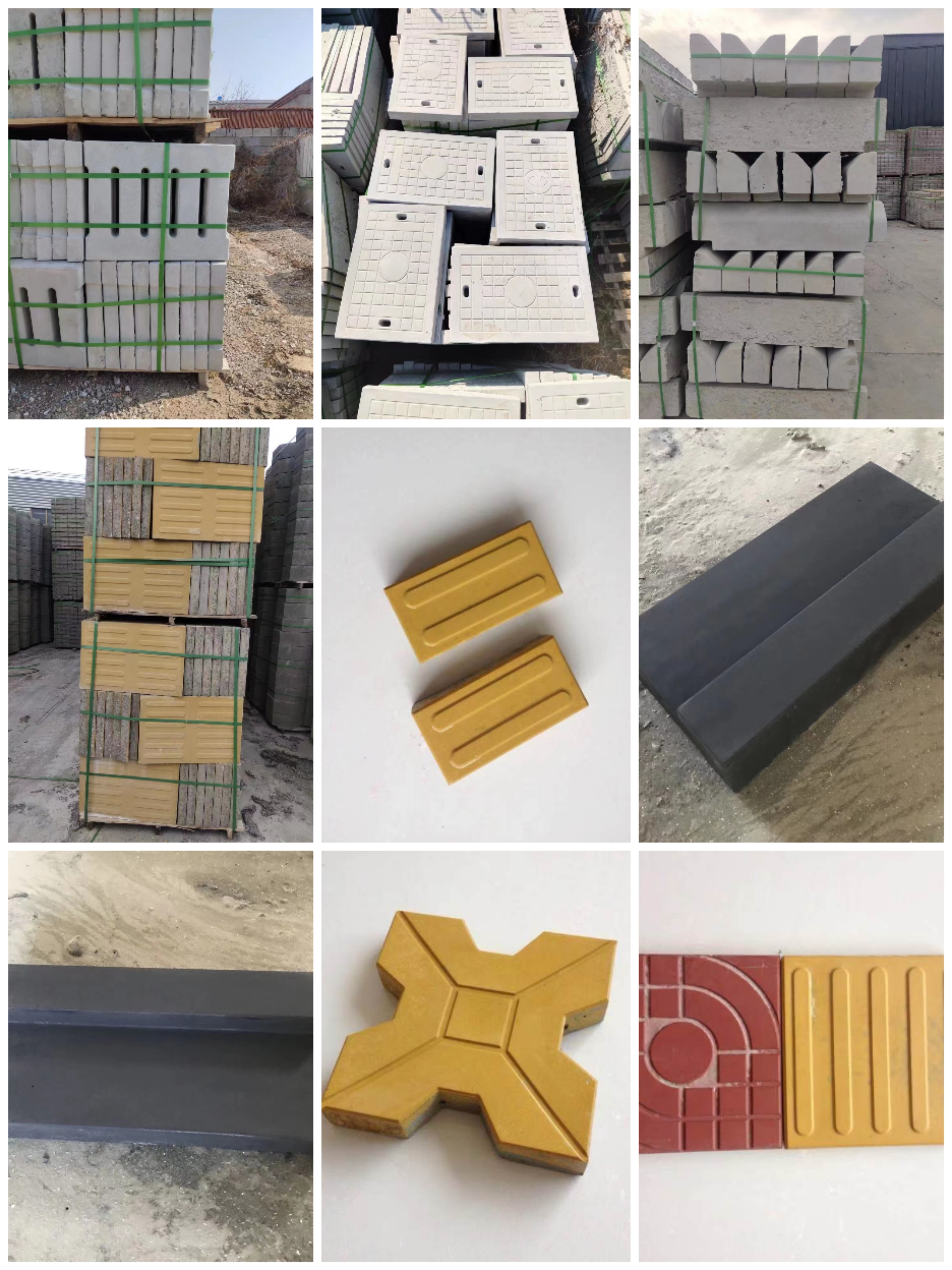 Imitation stone road edge, artificial road tooth stone road, flat stone road side, grass brick module brick, eight shaped lawn