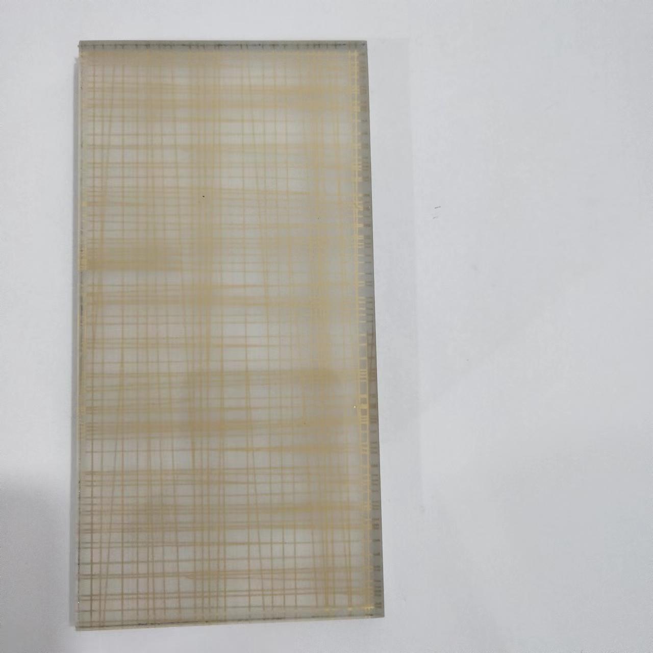 Wired glass 5+5mm ultra white double tempered laminated silk background wall can be patterned