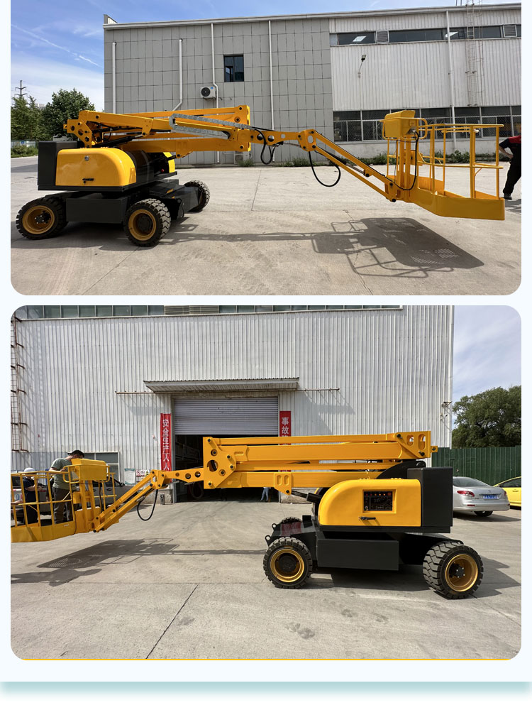 Curved arm elevator mobile self-propelled aerial work vehicle telescopic arm maintenance street light electric hydraulic lifting platform