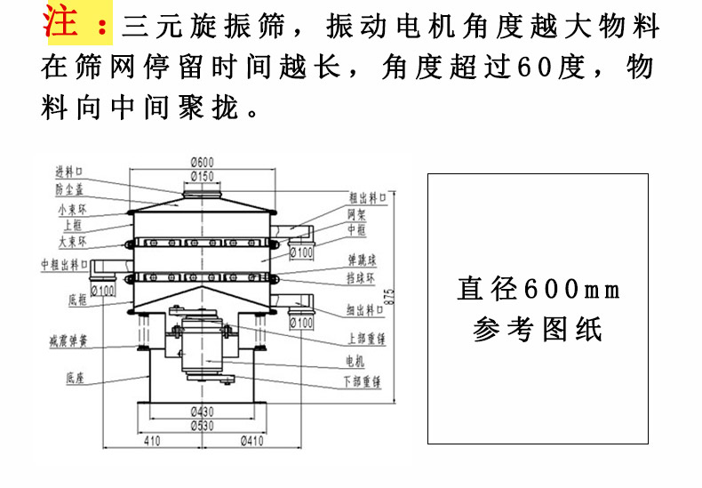 Essence flavor vibrating screen food additive stainless steel rotary vibrating screen high frequency screening equipment