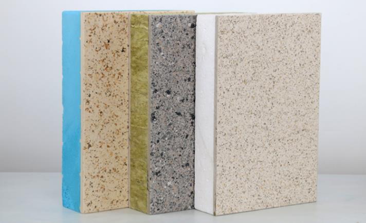 Exterior wall insulation and decoration integrated board, real stone paint composite rock wool insulation integrated board, insulation and decoration integrated board