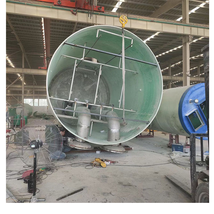 Fiberglass integrated pump station sewage and rainwater intelligent prefabricated pump station urban sewage cylinder body