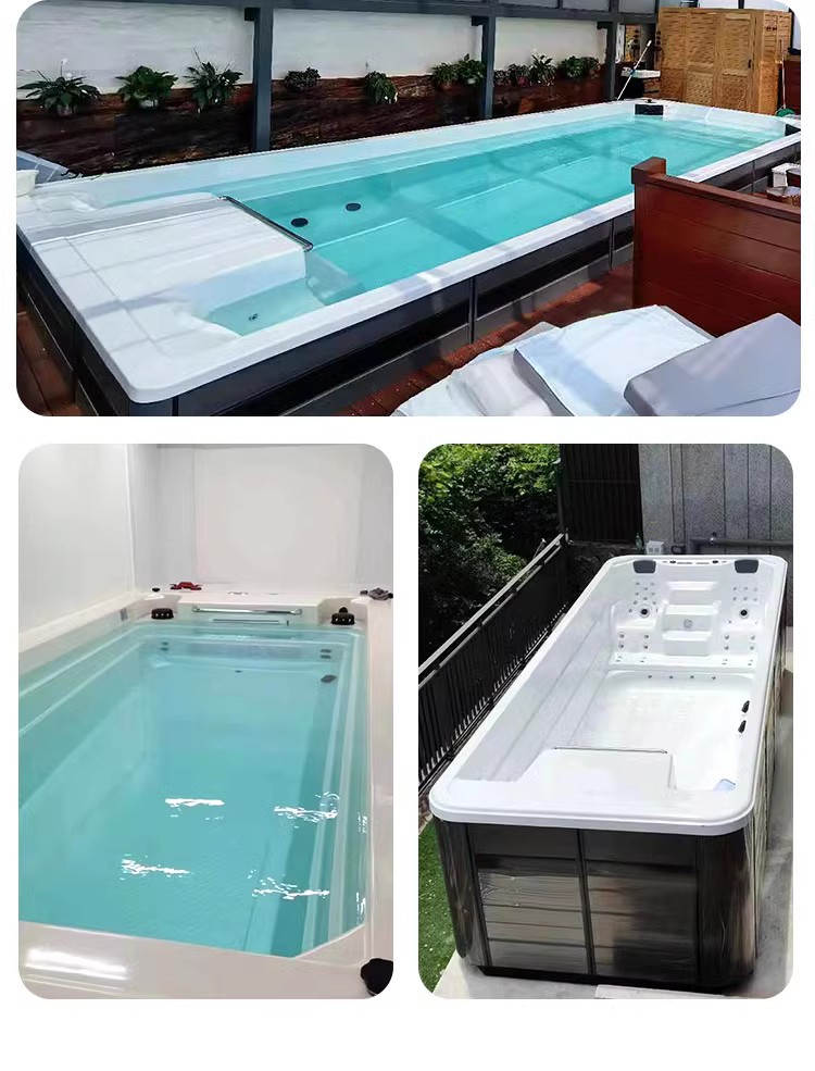 Household constant temperature large bathtub, 6 meters long, 2 meters wide, and 4 meters wide. Surfing heating automatic circulation sterilization acrylic swimming pool