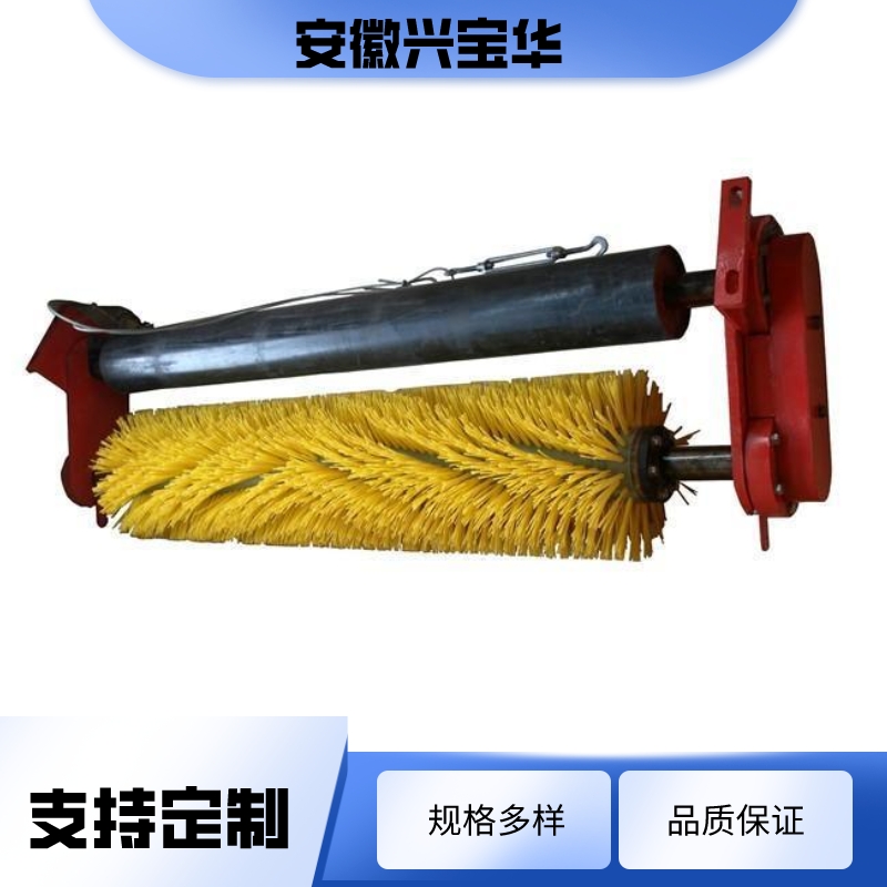 Belt conveyor unpowered brush cleaner wear-resistant nylon electric cleaning roller brush