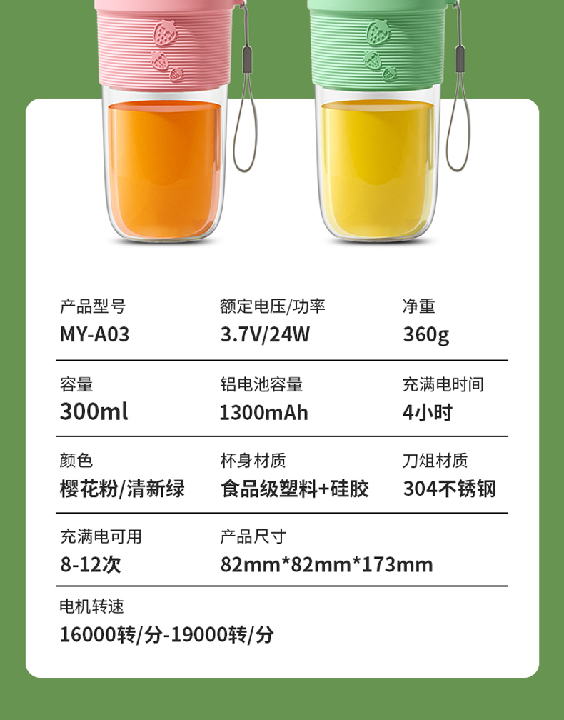 Multifunctional fruit juice machine with one click start, automatic stop, and silent AIYOUTH MY-A03