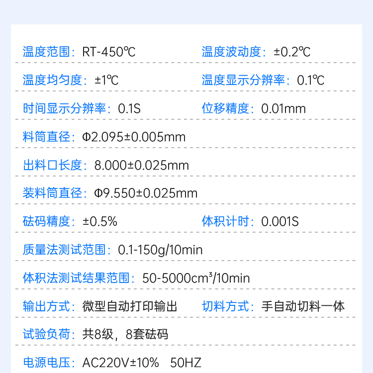 Rubber and plastic electric Melt flow index meter Plastic particle melt index meter High precision engineering plastic index tester customized