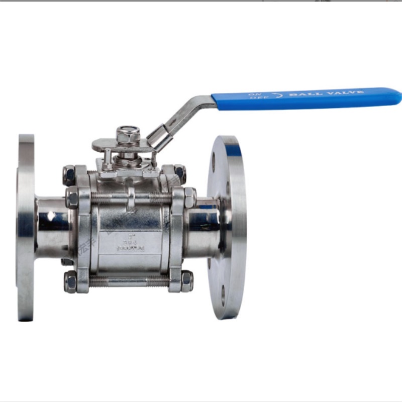 Hongfeng Pipe Fitting Sanitary Food Grade Stainless Steel Manual Three Piece Flange Ball Valve 304/316 Valve