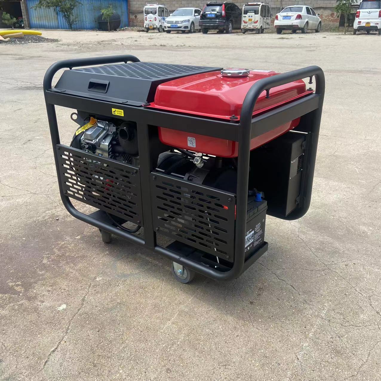 Single cylinder 8 kW gasoline generator, single three-phase portable small office backup generator set