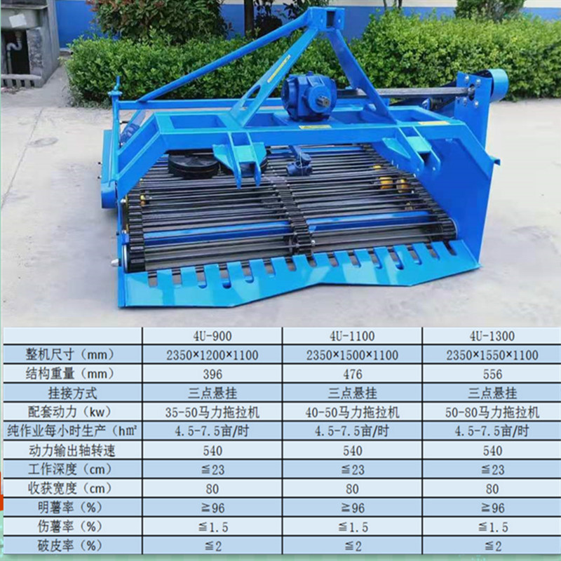 Sweet Potato, Sweet Potato, Sweet Potato, Sweet Potato, Sweet Potato, and Carrot Special Harvester with Four Wheel Suspension, Deep Digging Machine for Potato and Taro without Breaking the Skin