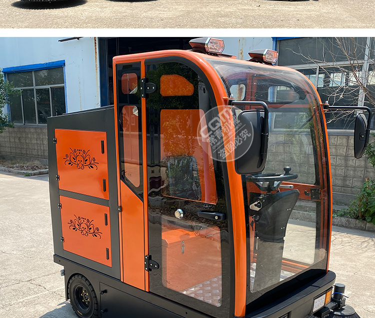 Electric driven sweeping machine Small industrial road washing and sweeping integrated machine with low labor intensity