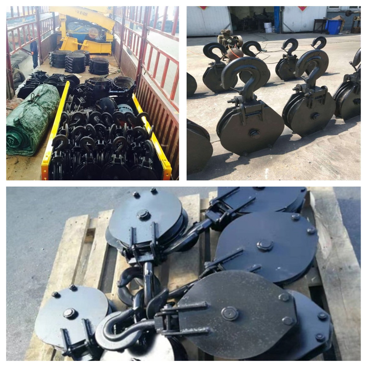 10 ton guide wheel with enlarged hook, cast steel wheel core, scraper machine with turning back slider, sold nationwide