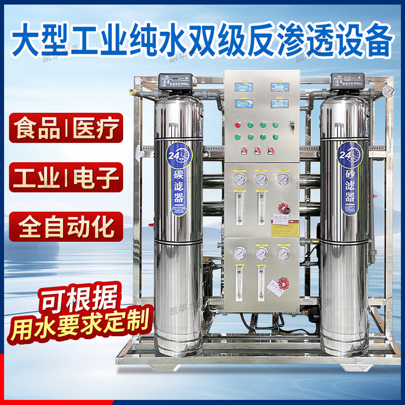 工业RO双级反渗透水处理设备 商用大型超纯水机净水设备