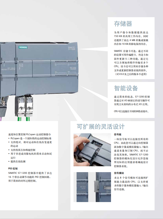 Siemens S7-1200 series product detailed parameters PLC module selection information Product overview