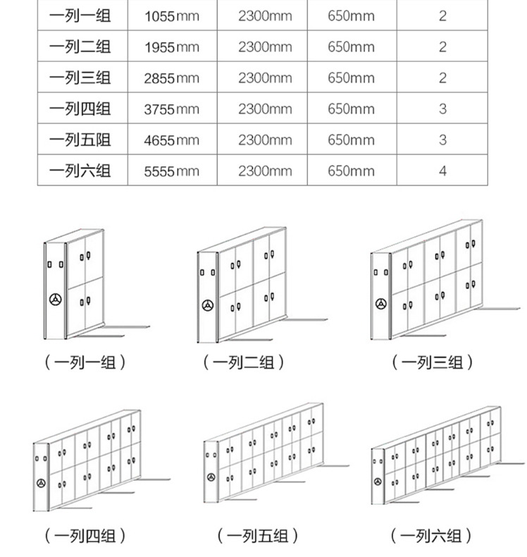 Intelligent electric dense cabinet with adjustable height and customized dense shelves according to needs, beautiful and practical 900 * 570 * 2400