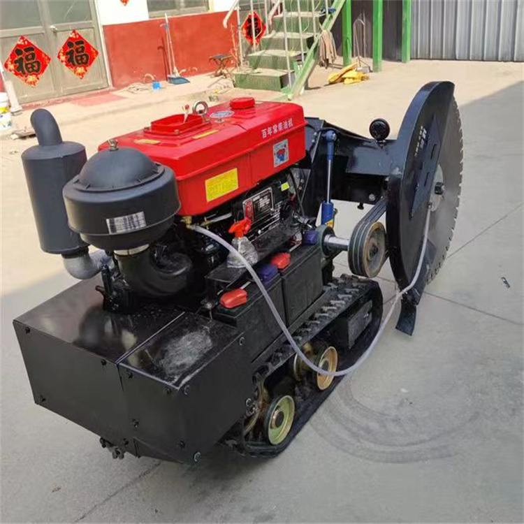 Crawler road cutting machine, road cutting, self-propelled diesel version, remote control cutting equipment for small craftsmen