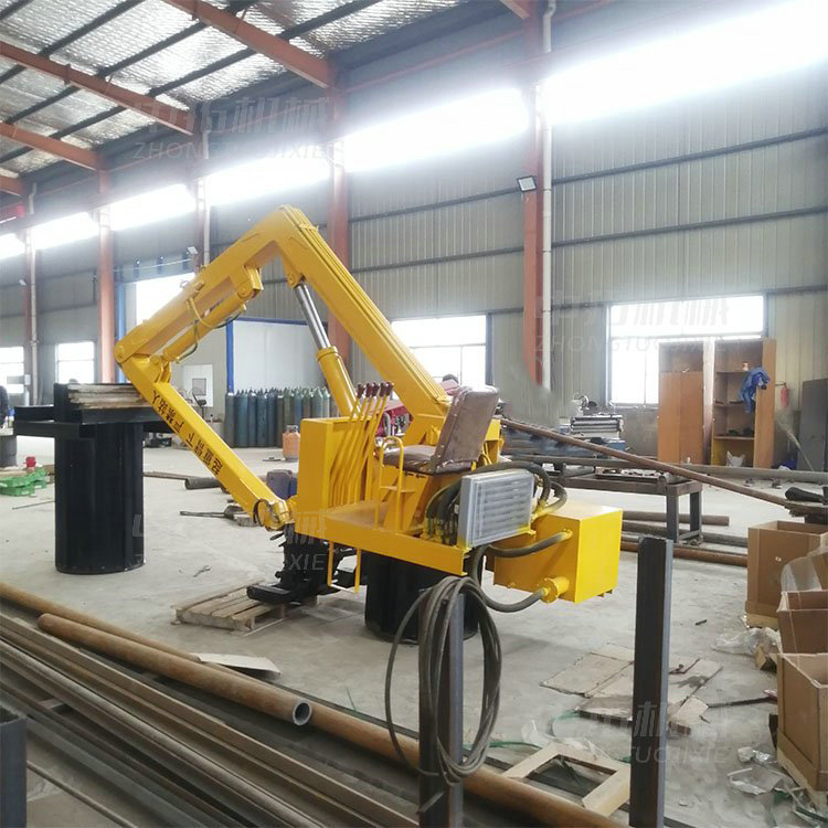 Fixed steel grabbing machine with multi petal plum blossom bucket 3+2 extension, 10 meter drive, luxurious cab with remote control