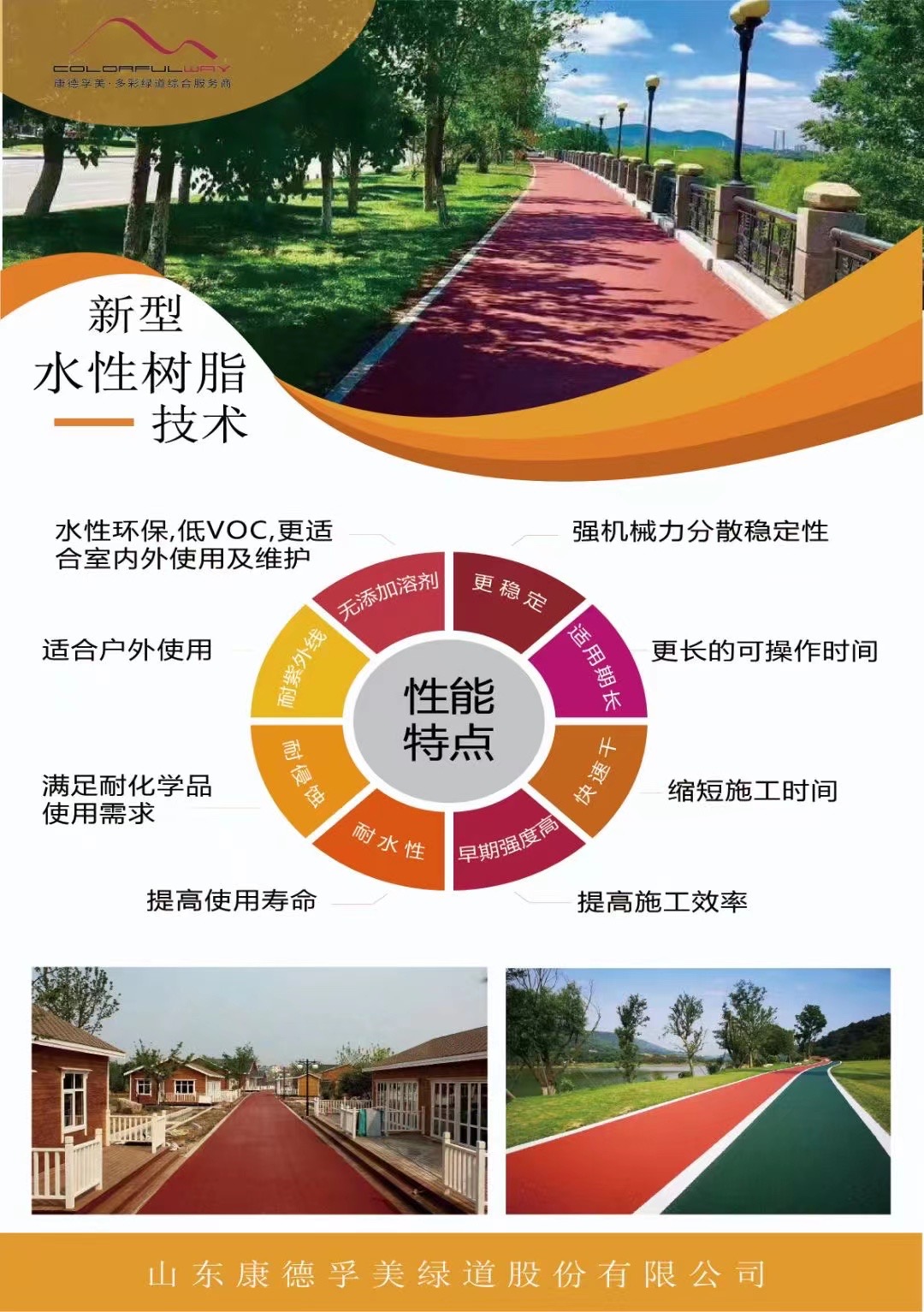 Kangde Fumei colorful asphalt pavement manufacturers can freely mix and match soft tones and colors