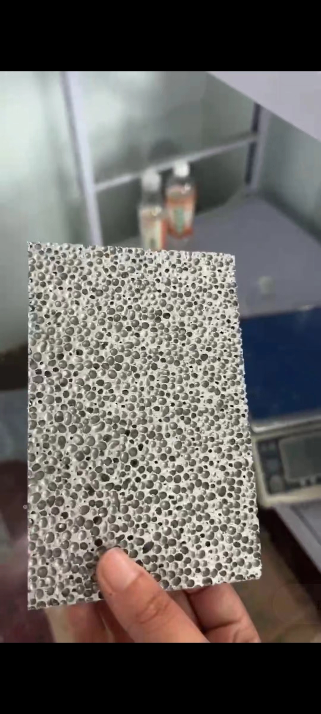 High density sound-absorbing, sound insulation, sound attenuation and noise reduction Foamed aluminum decorative new material Through hole foam aluminum thickness can be determined