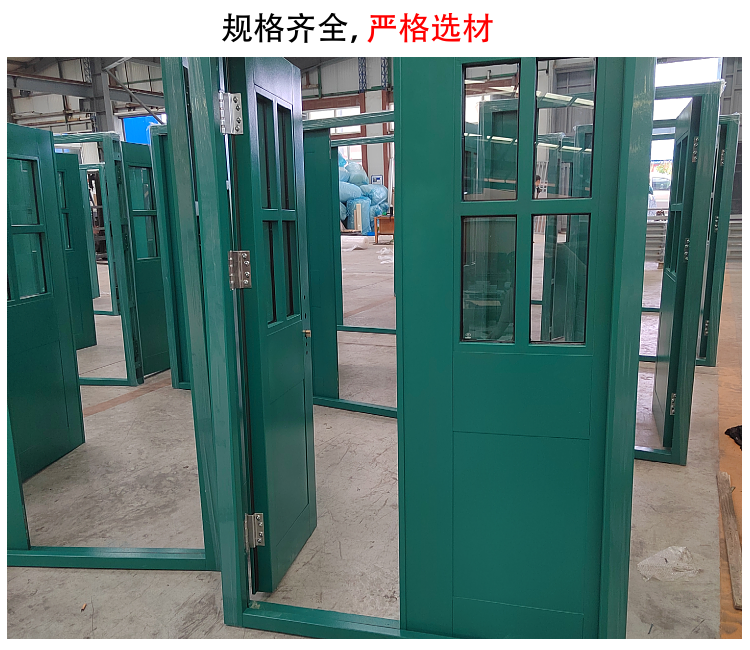 Steel fire and anti-theft door system unit, corrosion resistant door installation for building doors