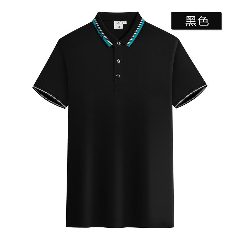 190g Super Cool Lanjing Cotton Insert Color Secondary Collar POLO Shirt Summer Short Sleeve Breathable Work Clothes Embroidered Enterprise Logo