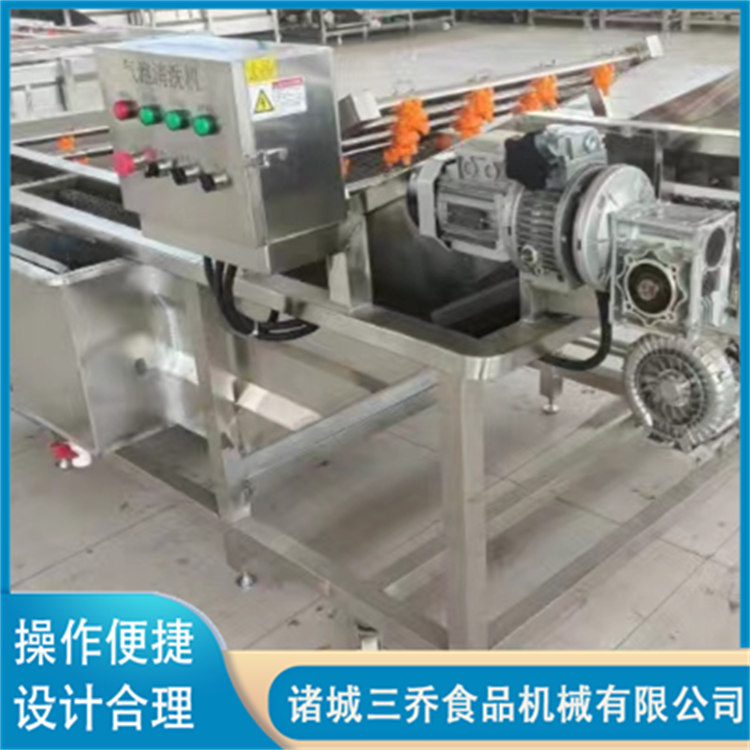 Bubble cleaning machine manufacturer's fully automatic fruit and vegetable cleaning assembly line, prefabricated vegetable and vegetable processing equipment