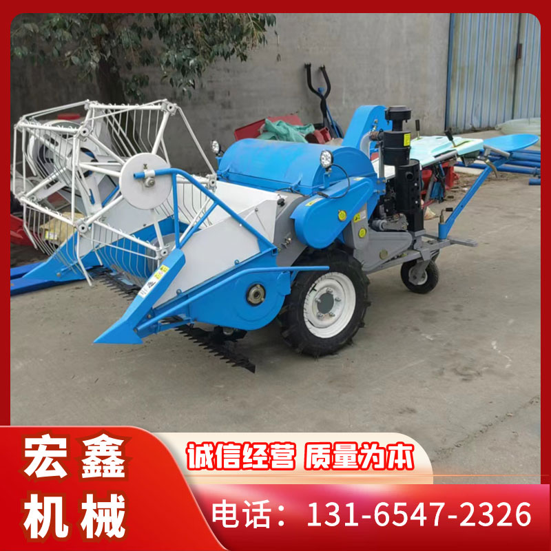 15 horsepower air-cooled wheat combine harvester in residential area, easy to clean wheat seeds, subsidized 35 horsepower wheat harvester