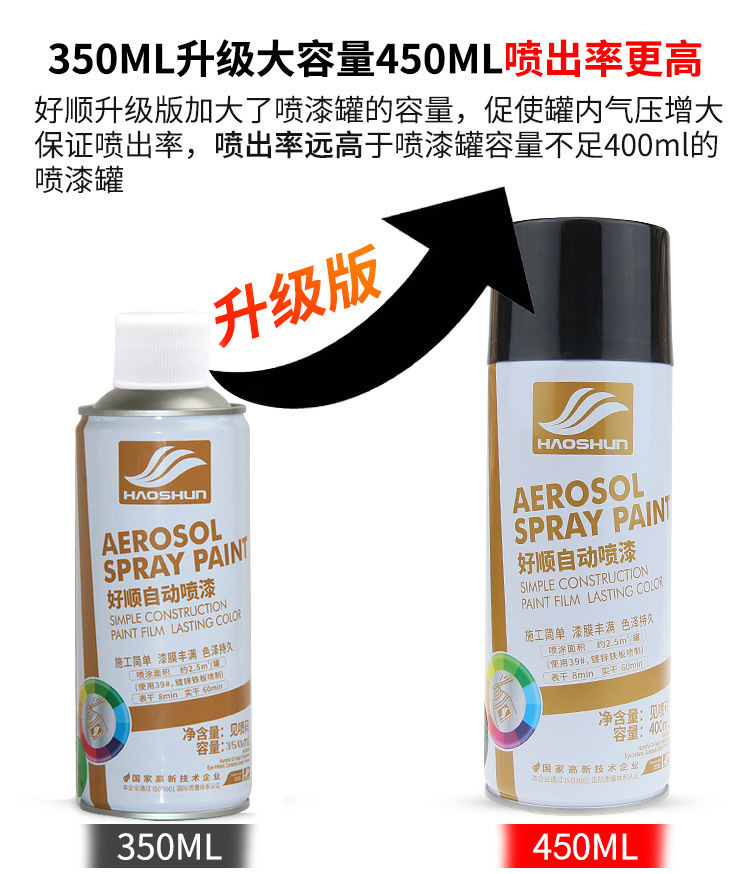 Paint Hand Spray Wholesale Silver Oily Metallic Paint Anti rust Black Automotive Paint Graffiti Spray Operation Simple Tool