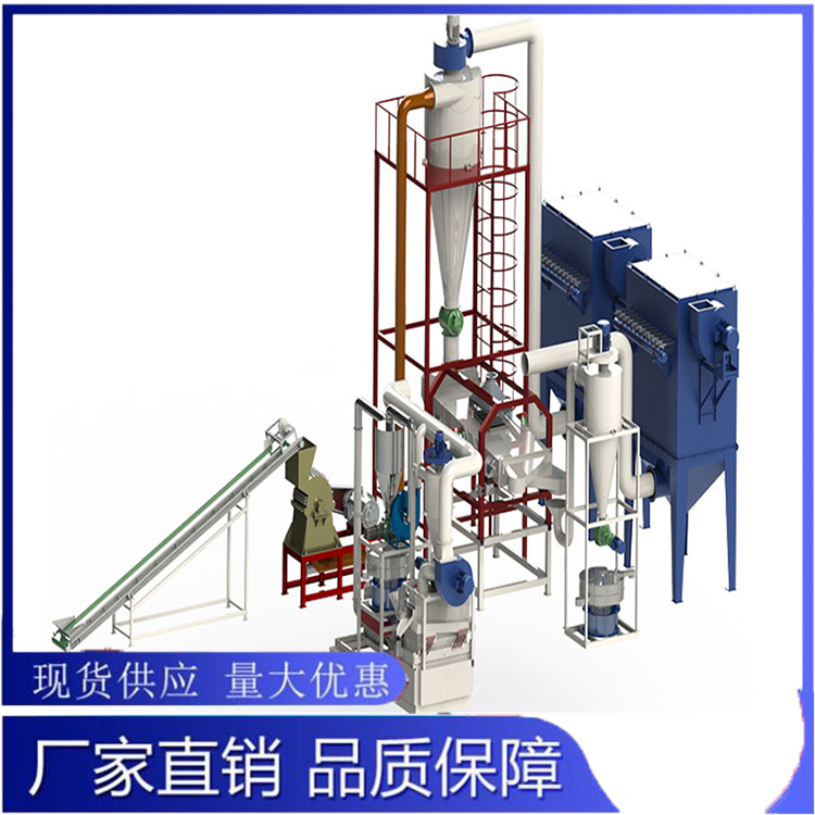 Scrap car lithium battery crushing treatment equipment graphite powder copper powder sorting solar cell shredding