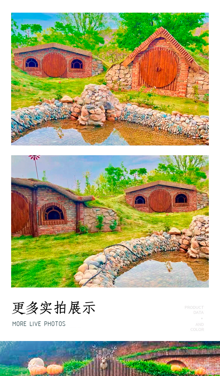 Film Lord of the Rings, Film and Television Scene Props, Hobbit's Cabin Scenic Area, Online Celebrity Photography, Ka Mei, Chen's Cabin