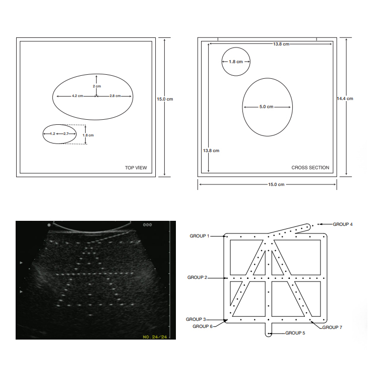 US cirs 055/055A 2D3D ultrasound evaluation model 3D line test object phantom ultrasound QA phantom