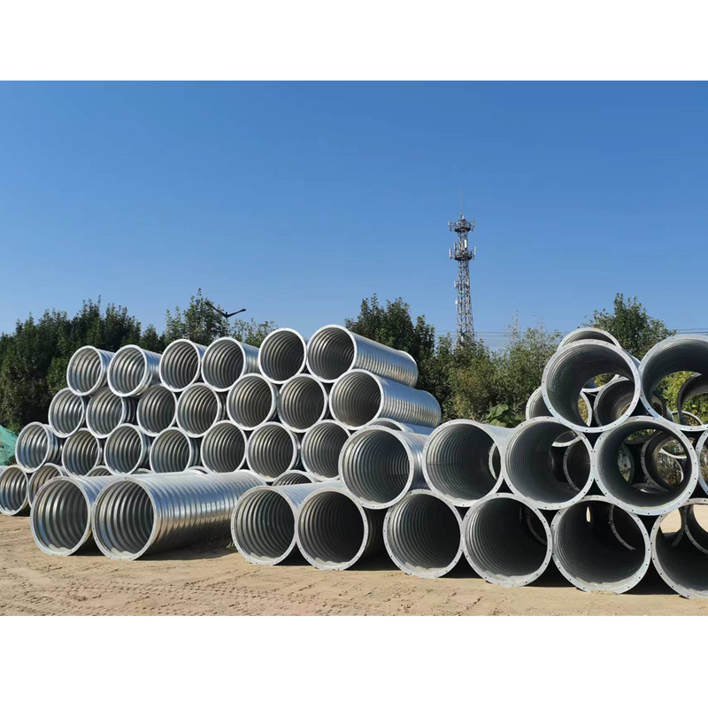 Lvliang prestressed corrugated culvert pipeline foundation steel corrugated pipe culvert