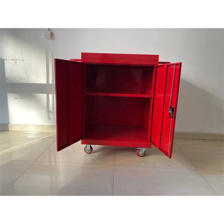 Fire mini equipment mobile cabinet Langgu electrostatic spray plastic universal wheel brake support customization