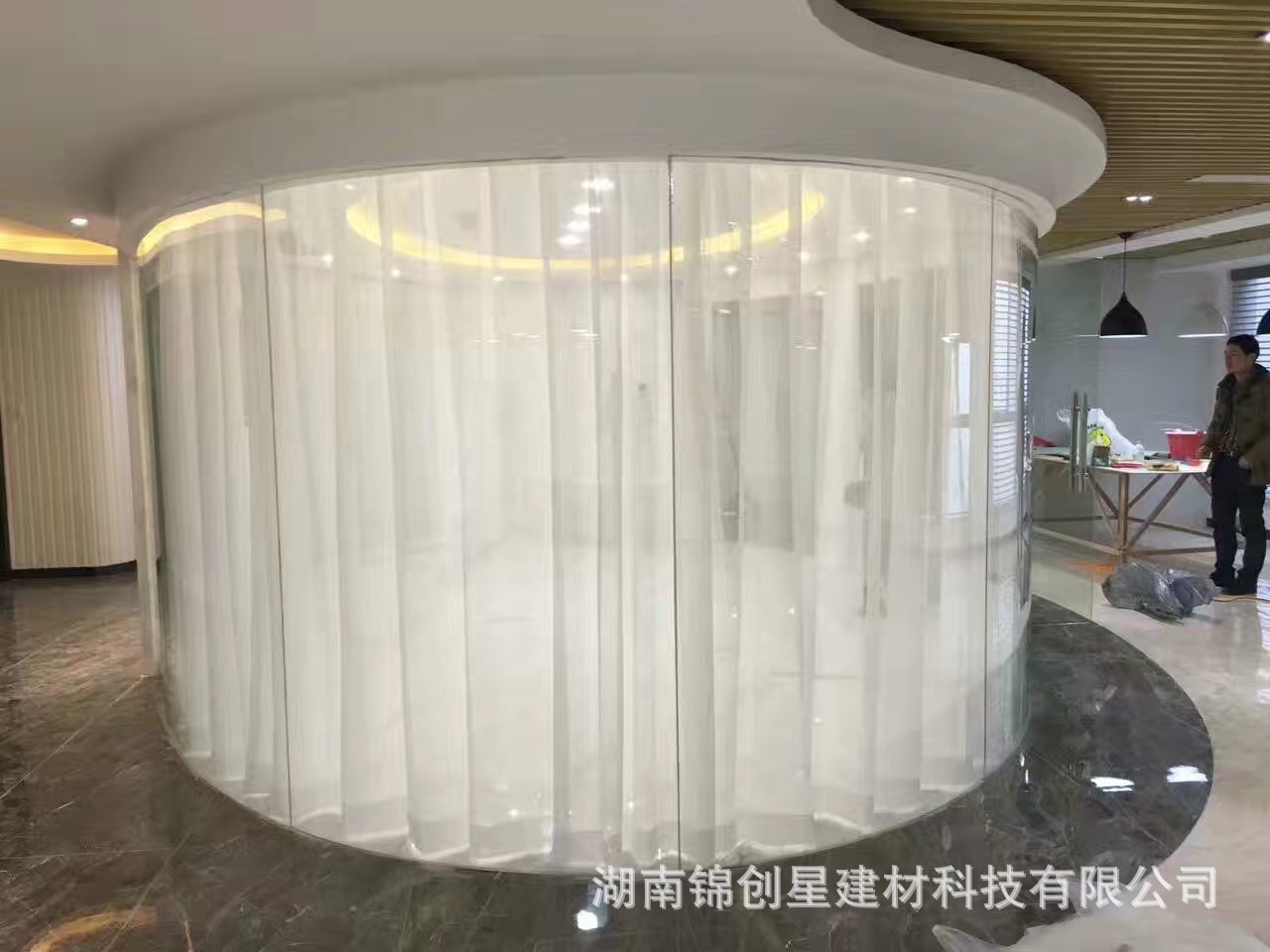 Office glass partition wall, double glass louver partition, hotel office glass partition, fireproof partition