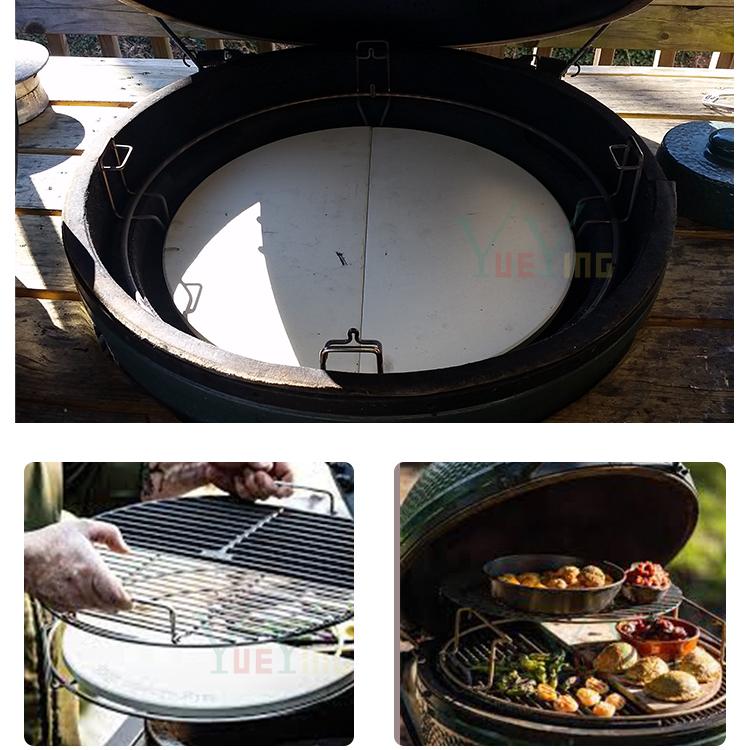 Ceramic Semicircular Pizza Stone Plate Heat Conducting Camado Oven Split Heat Cooking Semicircular Flow Plate