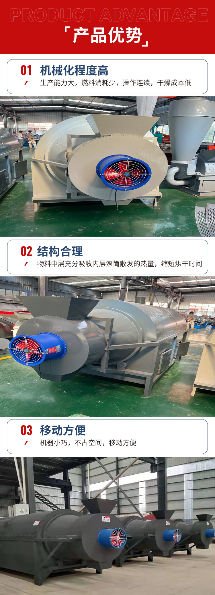 Grain Corn Medicinal Materials Drum Dryer Industrial Sludge Wine Tank Drying Equipment Intelligent Drying Equipment