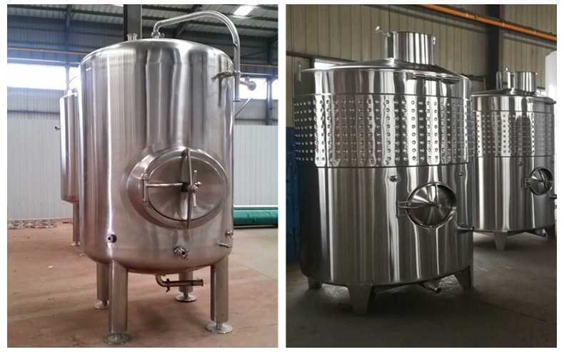 304 stainless steel storage tank, food grade, 316 liquor storage tank, horizontal beer fermentation tank