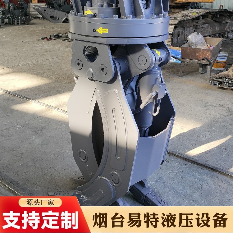 Large scale wood grabber manufacturers customize hydraulic grabbing hoppers with rotating hydraulic grabbing force and flexible control