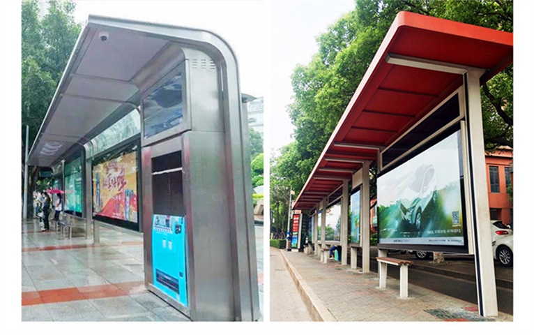 Intelligent Bus Shelter: New Style Stainless Steel Bus Shelters for Urban Bus Stops