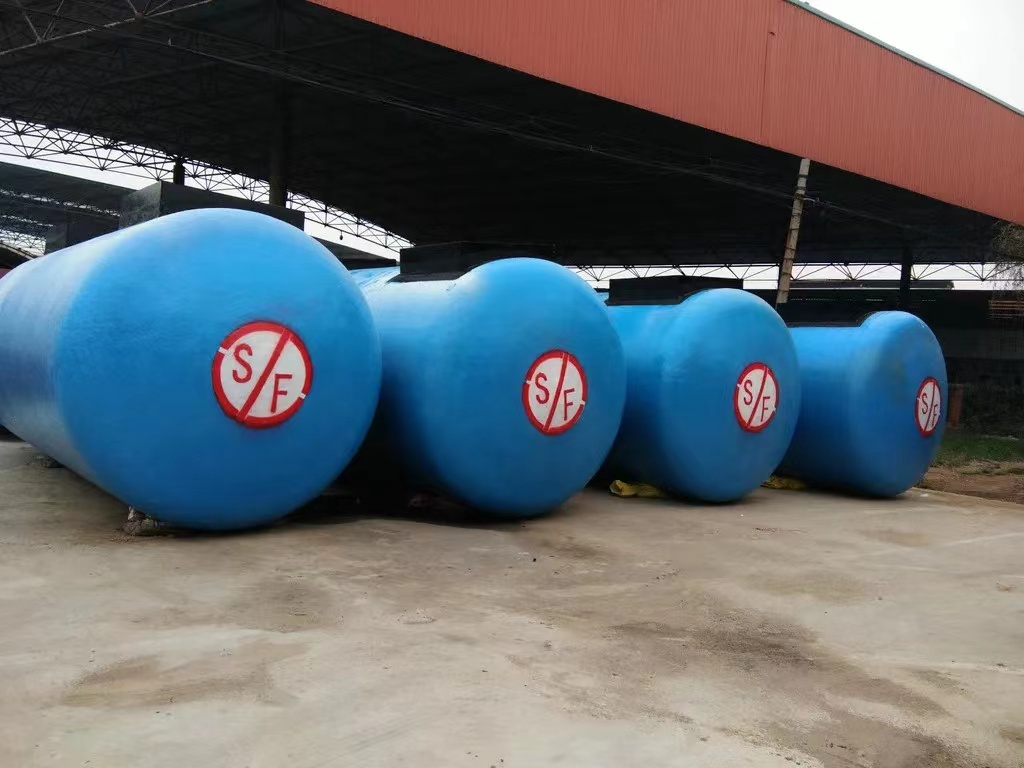 Large capacity chemical storage tank, horizontal atmospheric pressure carbon steel double layer tank, SF composite pipeline