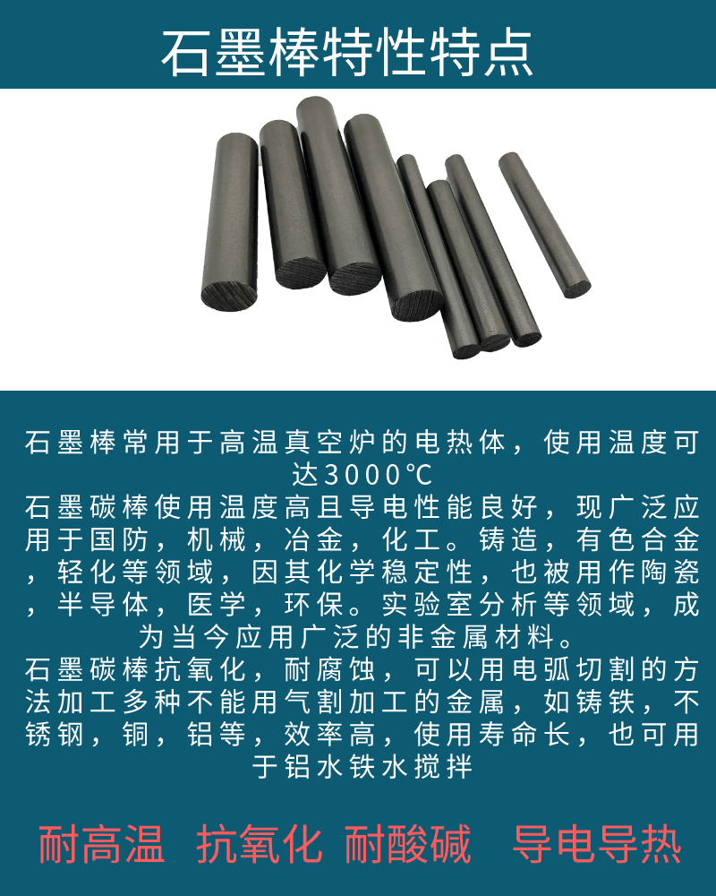 Customized corrosion-resistant and wear-resistant glass fiber graphite mold for hollow graphite rod guide graphite tube