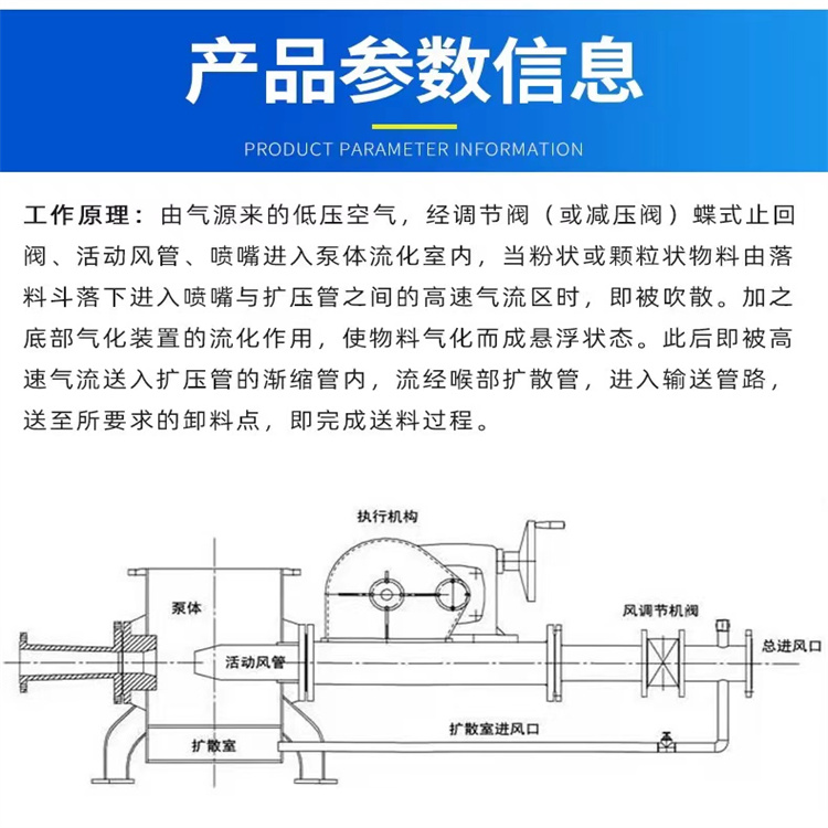 Simple and effective equipment for powder conveying, material sealing pump, Zhaofeng brand pneumatic conveying pump, with large production capacity