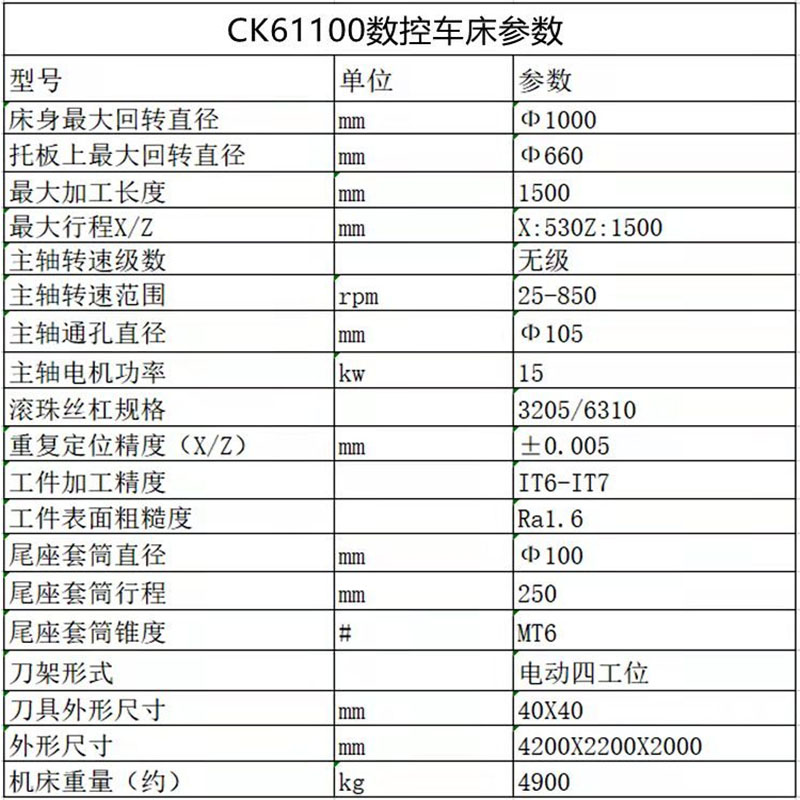 CK61100 CNC lathe NSK bearing simple sheet metal length customization Xinhe Yimao