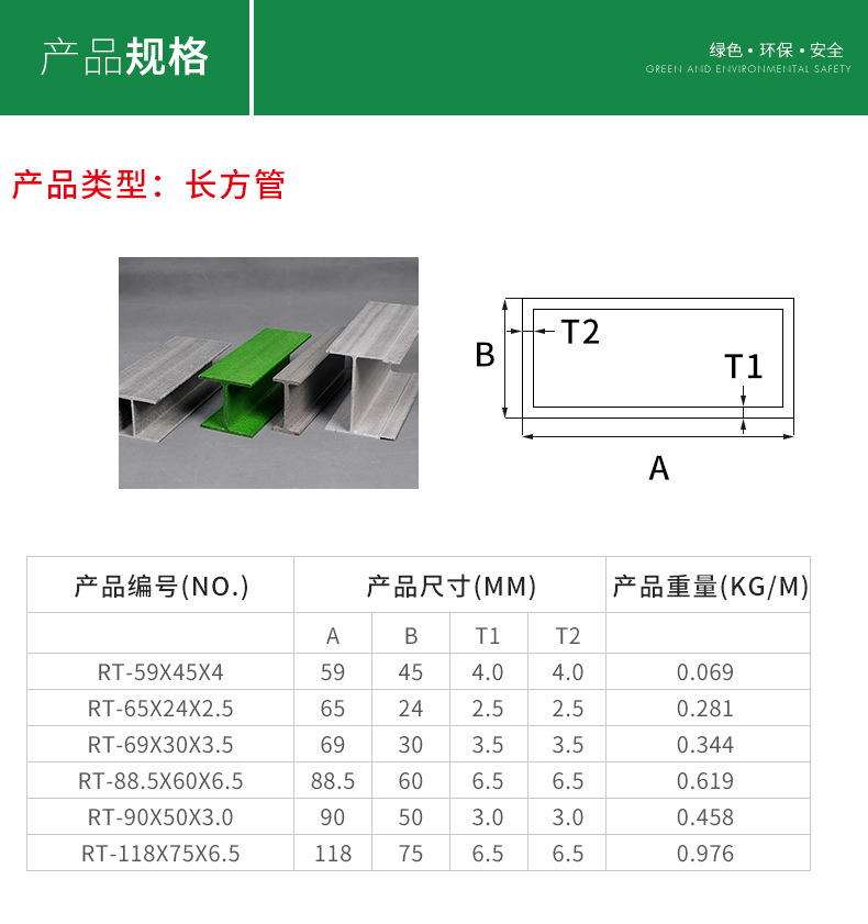 Glass fiber reinforced plastic extruded profiles, anti-corrosion square tubes, round tubes, I-beams, channel steel, angle steel, acid and alkali resistant round rods