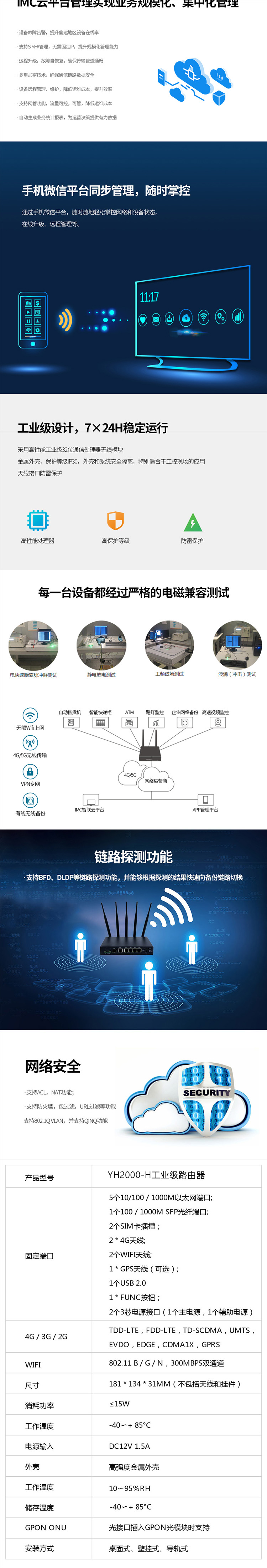 Commercial use of YH2000-S industrial grade 4G router/CPE GPS positioning wifi card insertion wired communication module