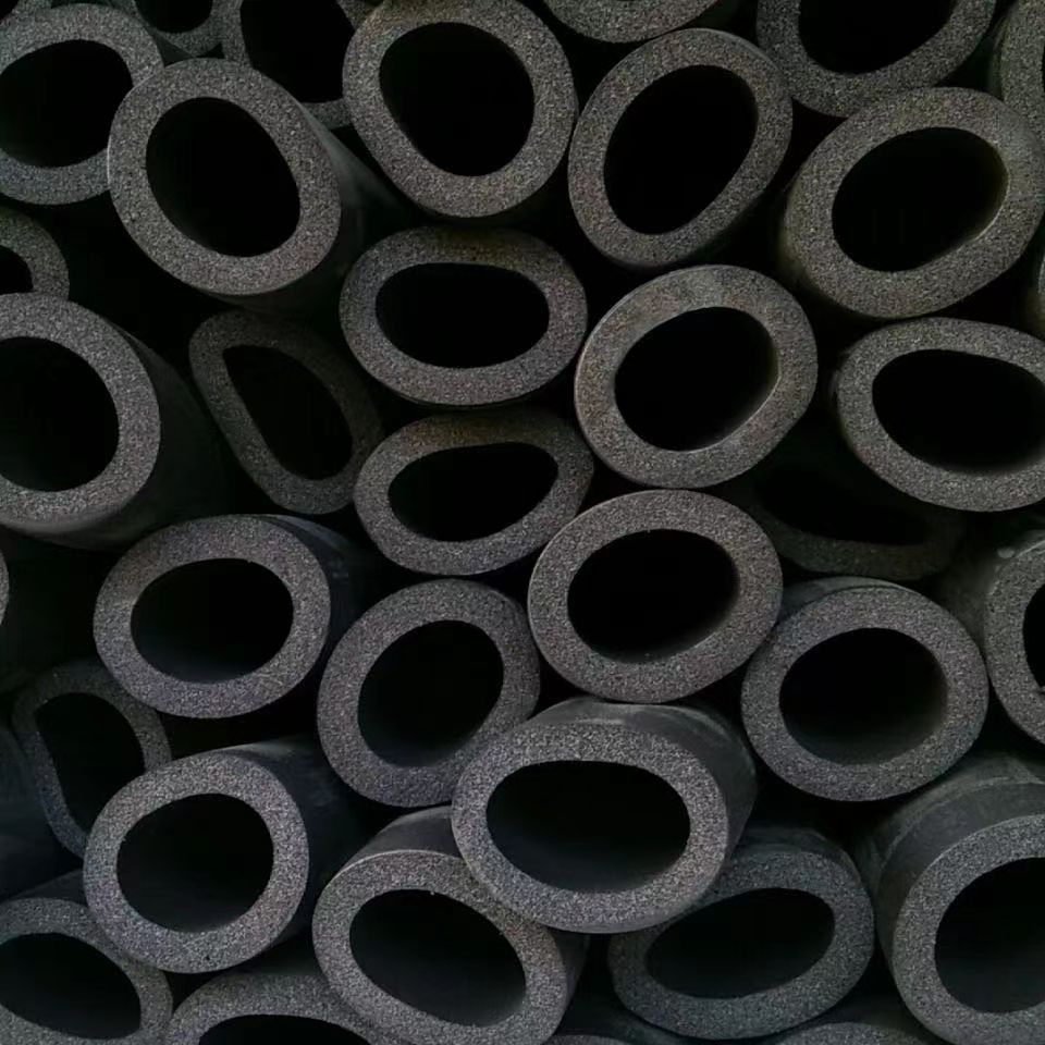 Supply of insulated rubber and plastic pipes for air conditioning, insulation, sound absorption, rubber and plastic foam pipe shell, pipeline sound insulation