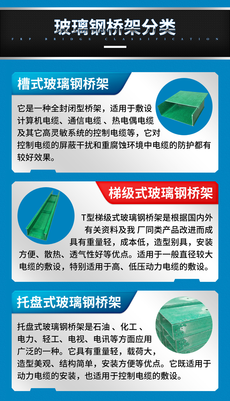 Cable fiberglass bridge, highway pipe box, fireproof and flame-retardant composite enclosed wiring duct