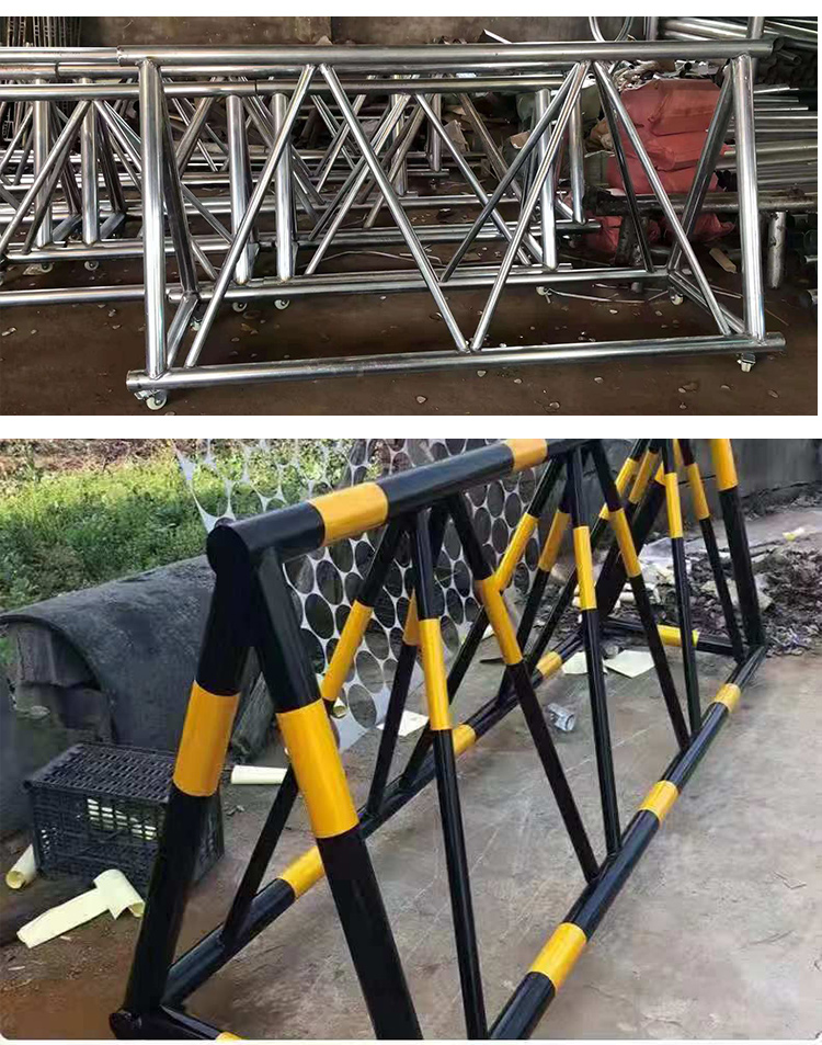 Mobile guardrails for road barriers, gas stations, school entrances, collision barriers for people, wheels, and horses, isolation barriers