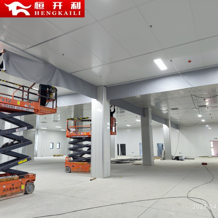 Hengkaili fixed flexible smoke barrier wall with high-quality A-grade fireproof fabric support customization