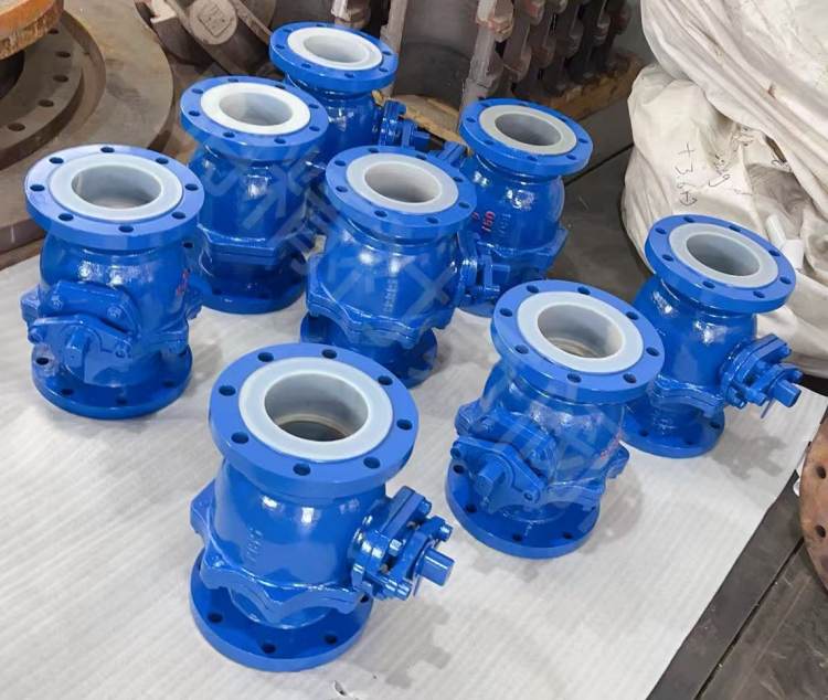 Q341F46/PFA/PO-150LB- 6" 衬氟带蜗轮四氟球阀